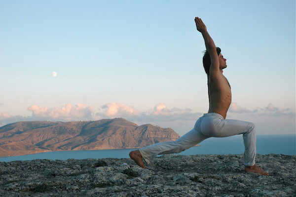 Man in Crescent Pose