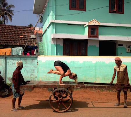 Woman in Crow Pose