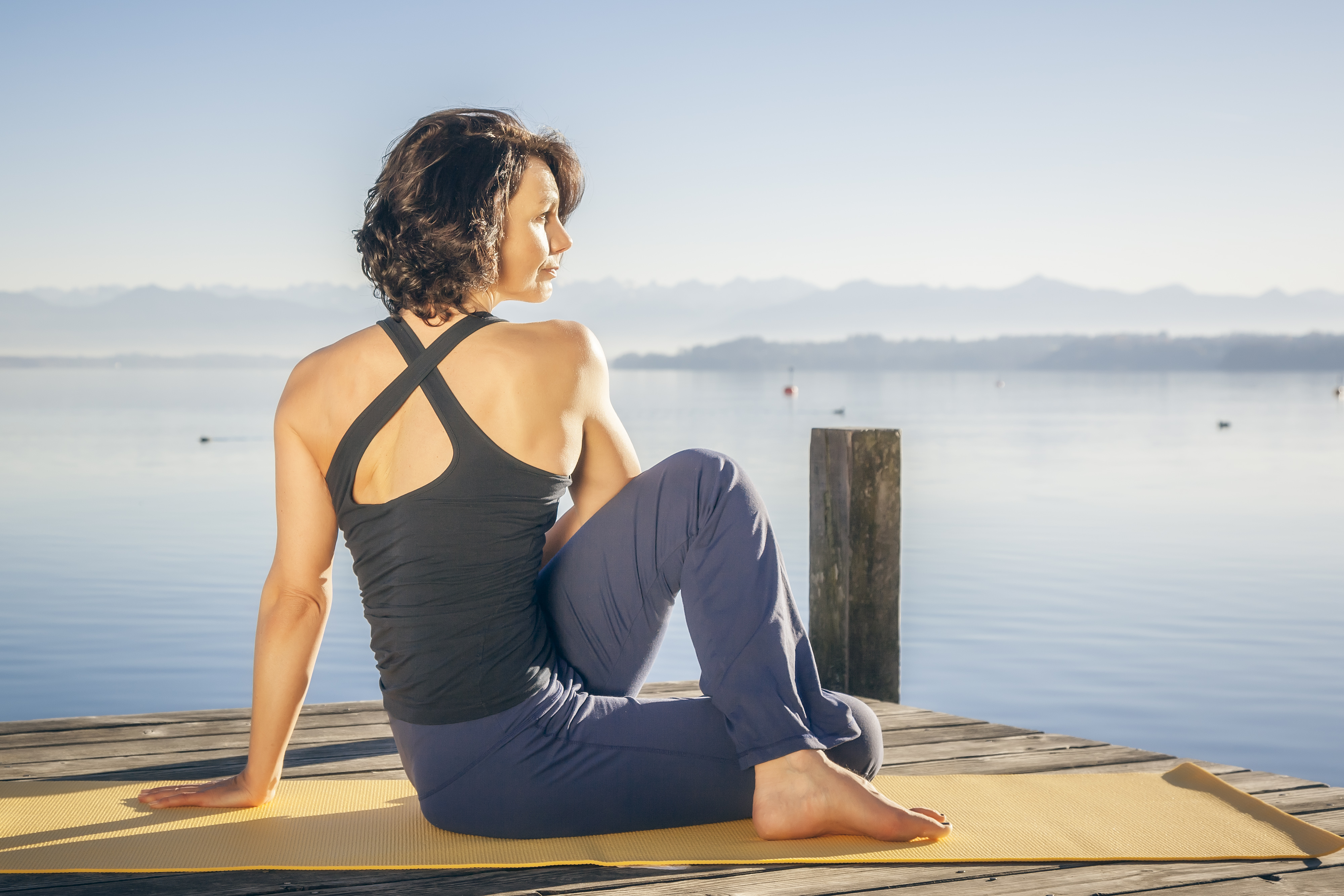 Yogi in Seated Spinal Twist